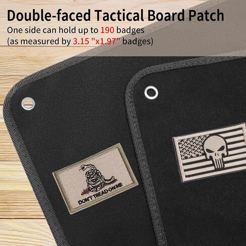 Uikro Tactical Patch Board, 18" x 24" Double-Sided Foldable Patches Panel Holder for Combat Morale Hook and Loop Emblems in Kuwait