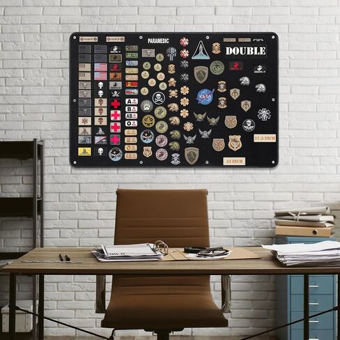 Uikro Tactical Patch Board, 18" x 24" Double-Sided Foldable Patches Panel Holder for Combat Morale Hook and Loop Emblems in Kuwait