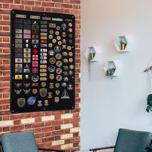 Uikro Tactical Patch Board, 18" x 24" Double-Sided Foldable Patches Panel Holder for Combat Morale Hook and Loop Emblems in Kuwait