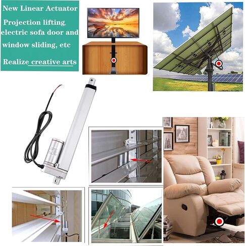 AWINLI 24V 4 Inch Linear Actuator with Instantaneous Switch Mounting Bracket, Heavy 202lbs 9mm/s Waterproof Electric Actuator for Electric Sofa, Industrial (Silver 100mm) in Saudi Arabia