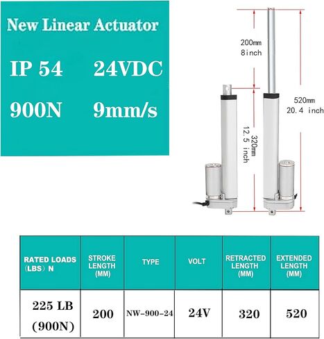 AWINLI 24V 4 Inch Linear Actuator with Instantaneous Switch Mounting Bracket, Heavy 202lbs 9mm/s Waterproof Electric Actuator for Electric Sofa, Industrial (Silver 100mm) in Saudi Arabia