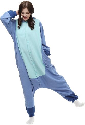 Wishliker Unisex Adult Fish Onesie Costume Halloween Cosplay Animal Pajamas One Piece L in Saudi Arabia