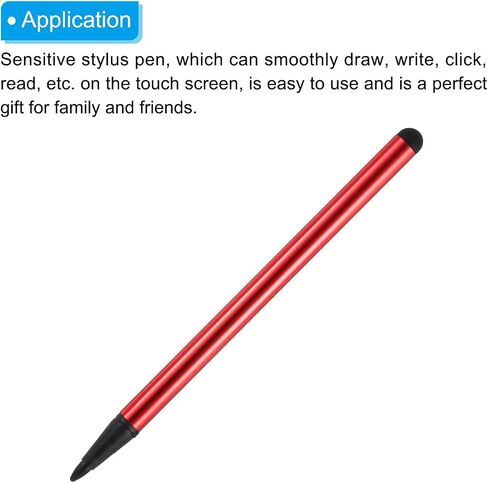 MECCANIXITY 5pcs 2 in 1 Phone Touch Screen Pen Resistive Stylus Pen Aluminum Alloy with Resistance Capacitive Tips Universal, Black in Saudi Arabia