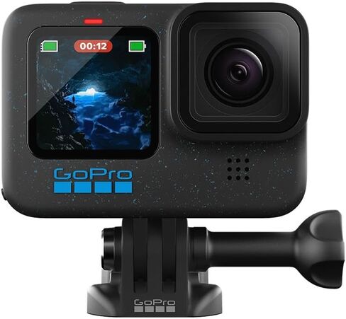 كاميرا GoPro HERO12 Black Action مع حزمة العطلات، 2X بطاريات Enduro قابلة لإعادة الشحن، حزام الرأس 2.0، مقبض Go Pro (مقبض يد عائم)، مشبك تثبيت + برغي إبهام، 40 قطعة Extreme Sport Hero 12 in Kuwait
