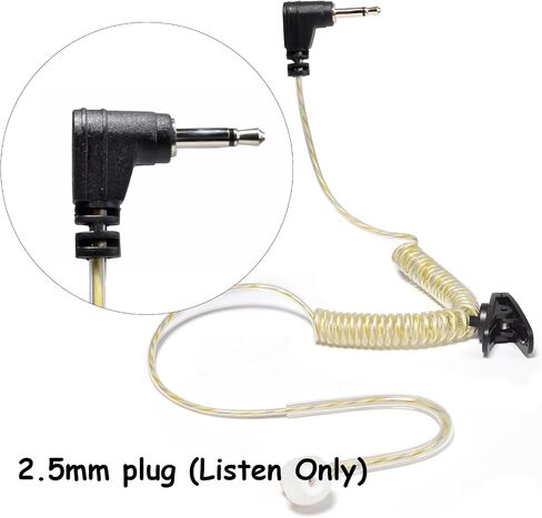 2.5mm Surveillance Balanced Armature Earpiece, Listen Only Headset for Walkie-talkies Ham Transceiver, Radio Speaker Mic Jacks Accessories(Pack of 2) in Saudi Arabia