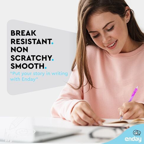 Enday Mechanical 0.7 Lead Pencil and Eraser Refills, Black HB #2 Lead 0.5 Refill, White Eraser Refills for Pencil Tops, Pack of 3 (30 Pieces of Lead and 6 Erasers per Tube) in Kuwait