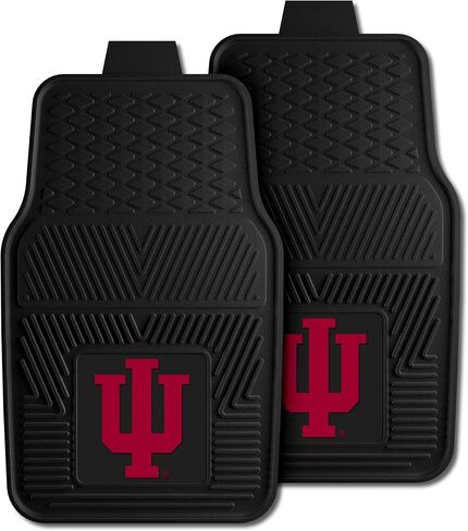 FANMATS 12260 NCAA Indiana Hooisers Back Row Utility Car Mats - 2 Piece Set, 14in. x 17in., All Weather Protection, Universal Fit, Deep Resevoir Design, Molded Team Logo in Saudi Arabia