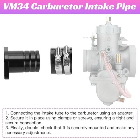 Mini Bike Intake Manifold Inlet Pipe Adapter Kit for Predator 420 301cc 459cc 11Hp 13Hp GX390 GX340 GX270 Engine Mini Bike Go Kart Water Pump Powersports Performance Parts for VM34 Carburetor in Saudi Arabia