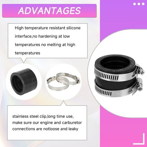 Mini Bike Intake Manifold Inlet Pipe Adapter Kit for Predator 420 301cc 459cc 11Hp 13Hp GX390 GX340 GX270 Engine Mini Bike Go Kart Water Pump Powersports Performance Parts for VM34 Carburetor in Saudi Arabia