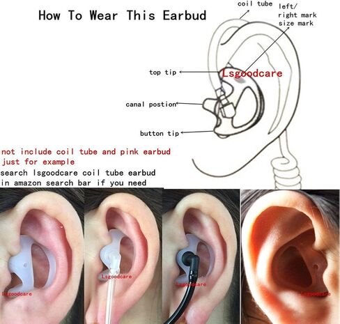 20 قطعة بديلة من قطعة الأذن اليسرى من Lsgoodcare متوافقة مع موتورولا كينوود ميدلاند وراديو ثنائي الاتجاه - سماعة أذن من السيليكون واكي توكي، وردي صغير in Kuwait