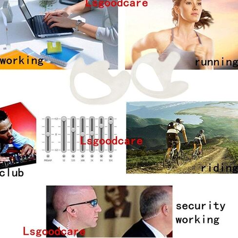 20 قطعة بديلة من قطعة الأذن اليسرى من Lsgoodcare متوافقة مع موتورولا كينوود ميدلاند وراديو ثنائي الاتجاه - سماعة أذن من السيليكون واكي توكي، وردي صغير in Kuwait