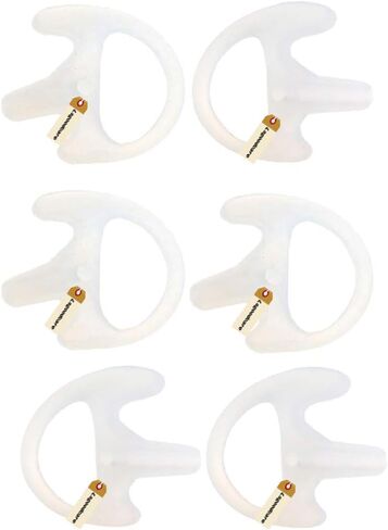 20 قطعة بديلة من قطعة الأذن اليسرى من Lsgoodcare متوافقة مع موتورولا كينوود ميدلاند وراديو ثنائي الاتجاه - سماعة أذن من السيليكون واكي توكي، وردي صغير in Kuwait