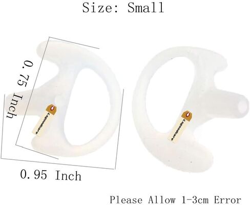 20 قطعة بديلة من قطعة الأذن اليسرى من Lsgoodcare متوافقة مع موتورولا كينوود ميدلاند وراديو ثنائي الاتجاه - سماعة أذن من السيليكون واكي توكي، وردي صغير in Kuwait