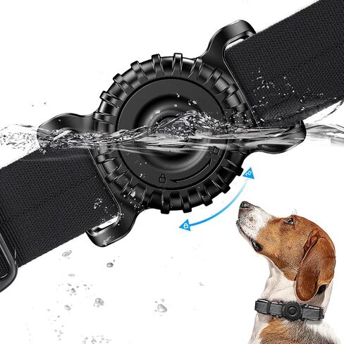 Airtag Dog Collar Holder Case 2 Pack for Apple Air Tag, IP68 Waterproof & Aviation PC Material 360° Protect Your Cat Dog GPS Tracker in Saudi Arabia