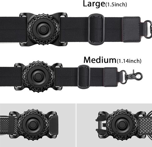 Airtag Dog Collar Holder Case 2 Pack for Apple Air Tag, IP68 Waterproof & Aviation PC Material 360° Protect Your Cat Dog GPS Tracker in Saudi Arabia