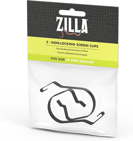 مشابك غير قابلة للقفل لشاشة الهواء النقي من زيلا للزواحف، عبوتان، صغيرة in Kuwait