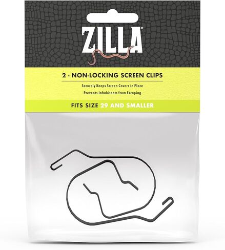 مشابك غير قابلة للقفل لشاشة الهواء النقي من زيلا للزواحف، عبوتان، صغيرة in Kuwait