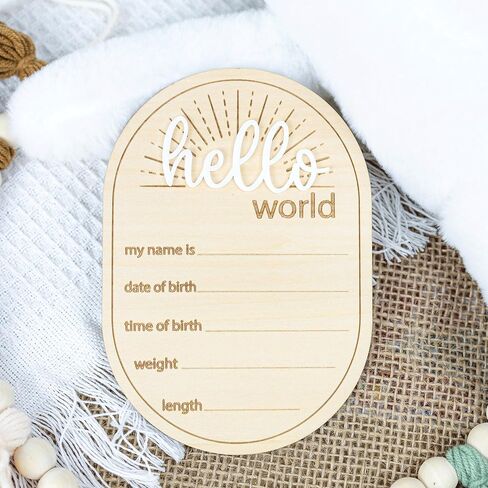 لافتات Hello World لحديثي الولادة، لافتة إعلان الولادة، حضانة مستشفى استحمام الطفل للأولاد والبنات حديثي الولادة (M01) in Saudi Arabia