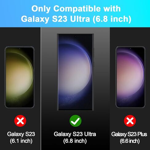3 عبوات من واقي شاشة TPU لهاتف Samsung Galaxy S23 Ultra، [ليس زجاجيًا] [يدعم فتح بصمة الإصبع] 6.8 بوصة 2023 حافظة صديقة للبيئة عالية الدقة وحساسة للمس in Kuwait
