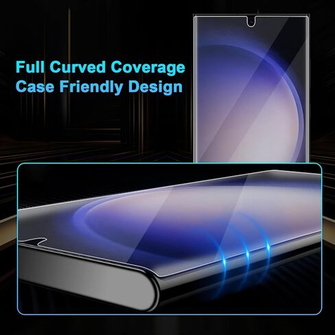 3 عبوات من واقي شاشة TPU لهاتف Samsung Galaxy S23 Ultra، [ليس زجاجيًا] [يدعم فتح بصمة الإصبع] 6.8 بوصة 2023 حافظة صديقة للبيئة عالية الدقة وحساسة للمس in Kuwait