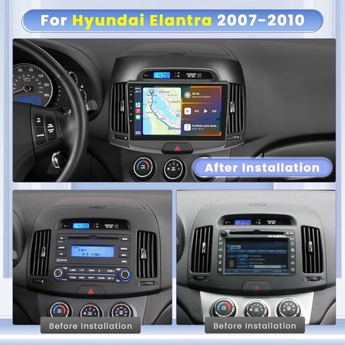 8 Core 4+64GB for for Hyundai Elantra 2007-2010 Android 13 Car Stereo Wireless Apple Carplay, 9 Inch IPS Touch Screen Android Auto Car Radio GPS Navigation WiFi AHD Backup Camera Bluetooth DSP FM RDS in Saudi Arabia