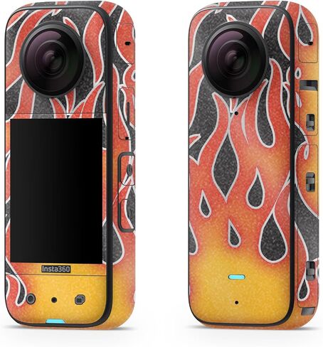 غلاف من ألياف الكربون متوافق مع Insta360 X3 (2022) - ذهبي مزخرف - غطاء لاصق واقي من الفينيل الفاخر 3M - سهل التطبيق | صُنع في الولايات المتحدة الأمريكية بواسطة MightySkins in Saudi Arabia