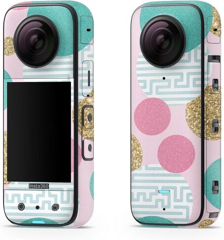 غلاف من ألياف الكربون متوافق مع Insta360 X3 (2022) - ذهبي مزخرف - غطاء لاصق واقي من الفينيل الفاخر 3M - سهل التطبيق | صُنع في الولايات المتحدة الأمريكية بواسطة MightySkins in Saudi Arabia
