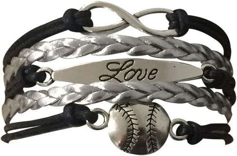 Infinity Collection Baseball Bracelet or Softball Bracelet - Baseball Jewelry for Females- Perfect Baseball Gift in Saudi Arabia