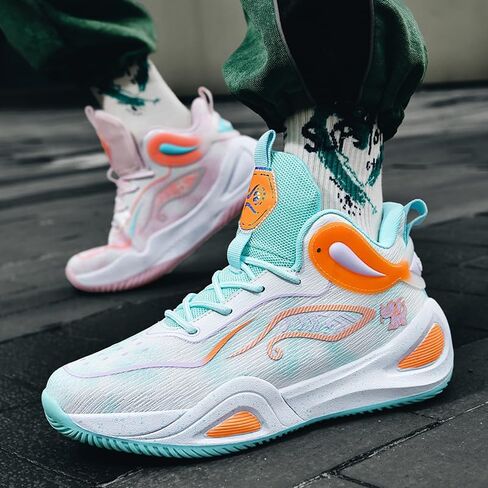 Womens Mens Basketball Shoes Breathable Lightweight Fashion Athletic Sneakers Unisex Non Slip Outdoor Sport Volleyball Shoes in Kuwait