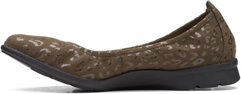 Clarks Women's Jenette Ease Ballet Flat, Olive Interest, 9 in Saudi Arabia
