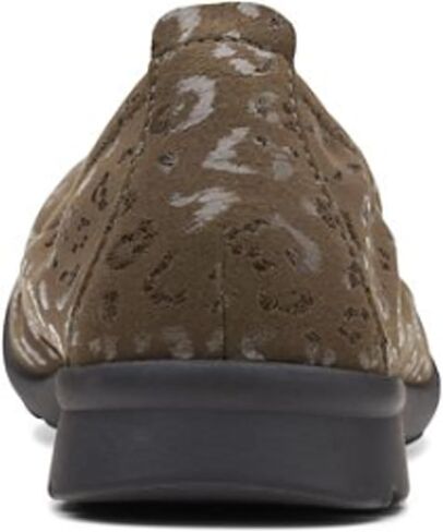 Clarks Women's Jenette Ease Ballet Flat, Olive Interest, 9 in Saudi Arabia