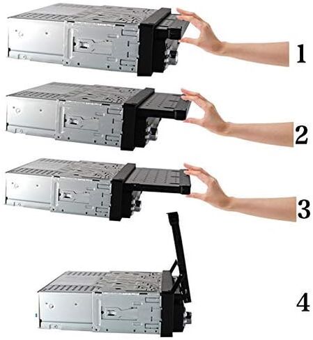1-Din Flip Touch Screen Car Stereo with 1080P Retractable TFT/LCD Display, FM Radio, USB/SD, MP4/MP5 Player Backup Camera Support. in Kuwait
