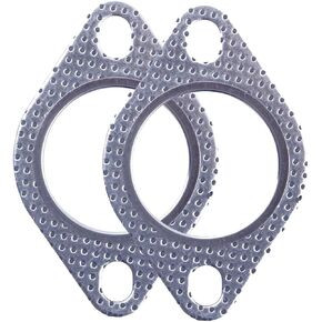 JOIUYOLJ Exhaust Flange Gasket 3.5-inch 2Pcs 3-Bolt for Multipurpose Manifold Catalytic Converter Turbine Header Replacement Shaft Return Engine Exhaust Pipe