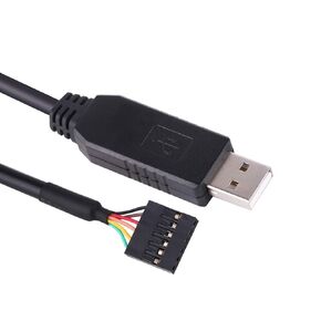 USB to TTL 3v3 6 Pin 1'' Terminal Block UART Serial Cable FT232RL Chip for Windows Linux and Mac OS (3.3V, 6P_2.54 Header)