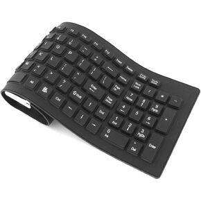 axGear Waterproof Silicone Keyboard Foldable Flexible USB Dustproof DirtProof Full Size