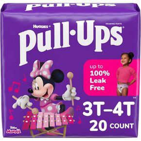 Pull-Ups Girls' Potty Training Pants, Size 3T-4T Training Underwear (32-40 lbs), 20 Count