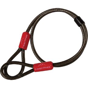Cable Lock - 6.5 ft in Length Security Bike Locks with Loops - Heavy Duty Anti Theft Plastic Coated Steel Cable