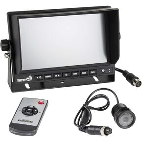 Buyers Products Rearview Backup Recessed Camera, Rear Vehicle Observation System with Night Vision Monitor Kit for Trucks, RVs, Trailers, Vans and More, with Remote Control, 8883020, Black