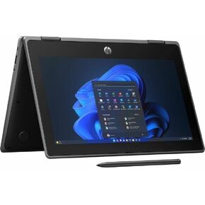 HP Pro x360 Fortis G11 11.6" Touchscreen Rugged Convertible 2 in 1 Notebook - HD - Intel N-Series N200-8 GB - 256 GB SSD - Jack Black
