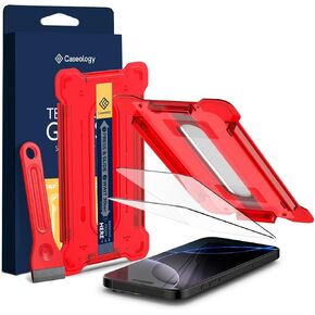 Caseology Snap Fit Screen Protector (2 Pack) Compatible with iPhone 16 Pro Max Case (2024) - Transparency