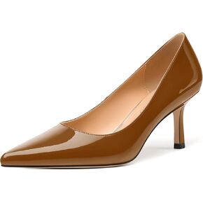 Women's Pumps, Pointed Closed Toe High Heels, Fashion Mid Heel Slip on Shoes for Women