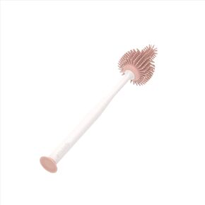 360° Cleaning Silicone Baby Bottle Brush with Suction Stop for Upright Storage
