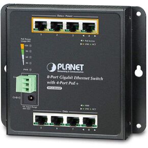 TECHNOLOGY WGS-804HP 8-Port 10/100/1000T Wall Mounted Gigabit Ethernet Switch with 4-Port PoE+