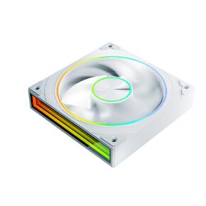 Transwarp 120mm RGB Reverse Fan, Infinity Mirror Daisy-Chain 5V ARGB PWM Case Fan 120mm Single Pack，Suitable for Computer Case & CPU Cooling(White)