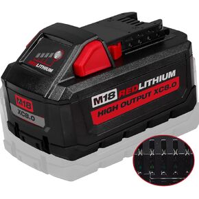 8.0A M18 Battery for Milwaukee M18 48-11-1880 RED Lithium HIGH Output 18V 8.0 AhLithium-lon Battery Pack 18V for Milwaukee M18 Battery 48-11-1850 48-11-1840 M18 M18B CordlessPower Tools