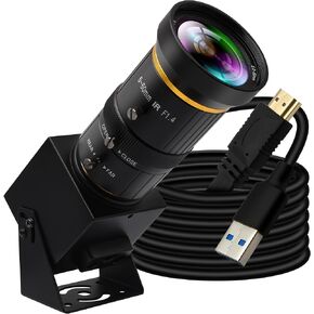كاميرا HDMI USB 4K 60 إطارًا في الثانية عالية السرعة USB3.0 HDMI كاميرا إخراج متزامنة مع عدسة تكبير يدوية 2.8-12 مم 4X H.264 كاميرا فيديو USB قريبة لاجتماع البث المباشر لعبادة الكنيسة عبر الإنترنت in Kuwait