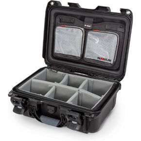 Nanuk 925 Pro Photo Kit - Waterproof Hard Case with Lid Organizer and Padded Divider - Dustproof and Impact Resistant - Recycled Resin - Go Green and Minimize Your Carbon Footprint, Black