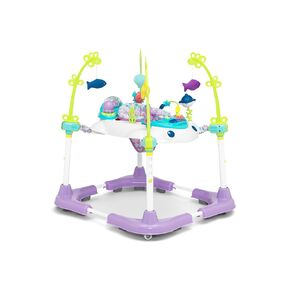 Delta Children Deluxe Bounceroo Learn2Walk Balancer Baby Walker, Blue Ocean Adventure