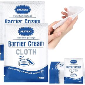 Tondiamo 200 Pcs Barrier Cream Cloths with Dimethicone Personal Cleansing Wipes Disposable Gentle Adult Wipes Individually Wrapped for Bathing Incontinence Elderly Care Skin Soothing Nourishing