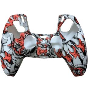 Skin for Ps4 Controller Tiger Pattern Silicone Gel Controller Cover Skin Protector Game Handle Protective Cover Non-Slip and wear-Resistant
